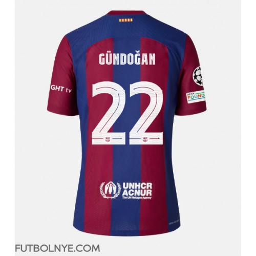Camiseta Barcelona Ilkay Gundogan #22 Primera Equipación 2023-24 manga corta